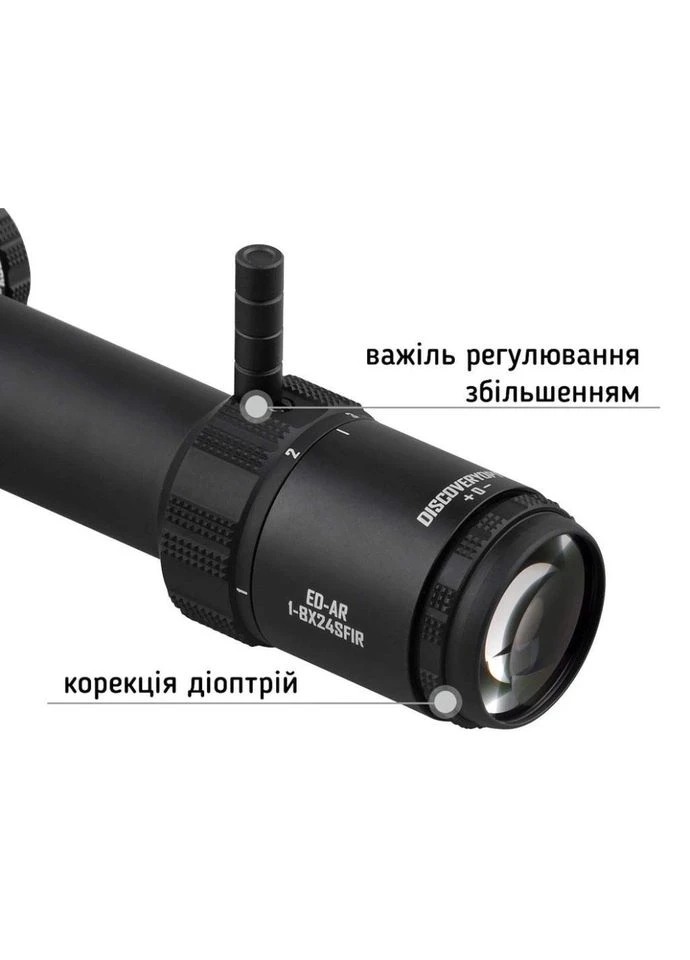 Прицел ED-AR 1-8X24SFIR 34mm подсветка (240701) Discovery Optics (386623609)