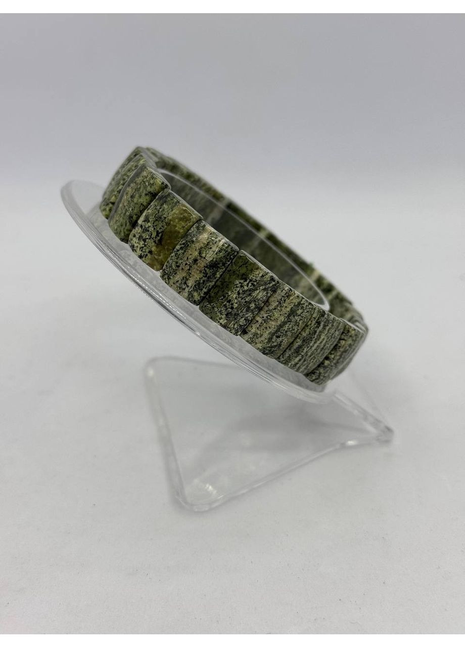 Браслет из змеевика 18.5 см Зеленый No Brand (363829963)