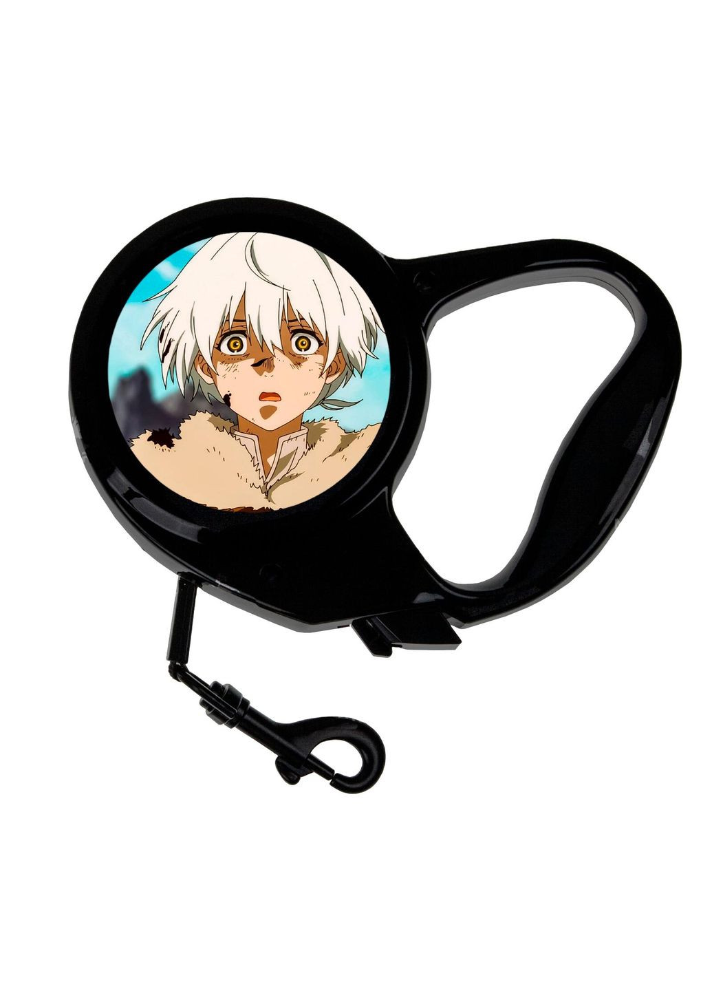 Повідець-рулетка для тварин із принтом Аніме Тобі, безсмпертний #0001 3 м чорний No Brand (309156880)