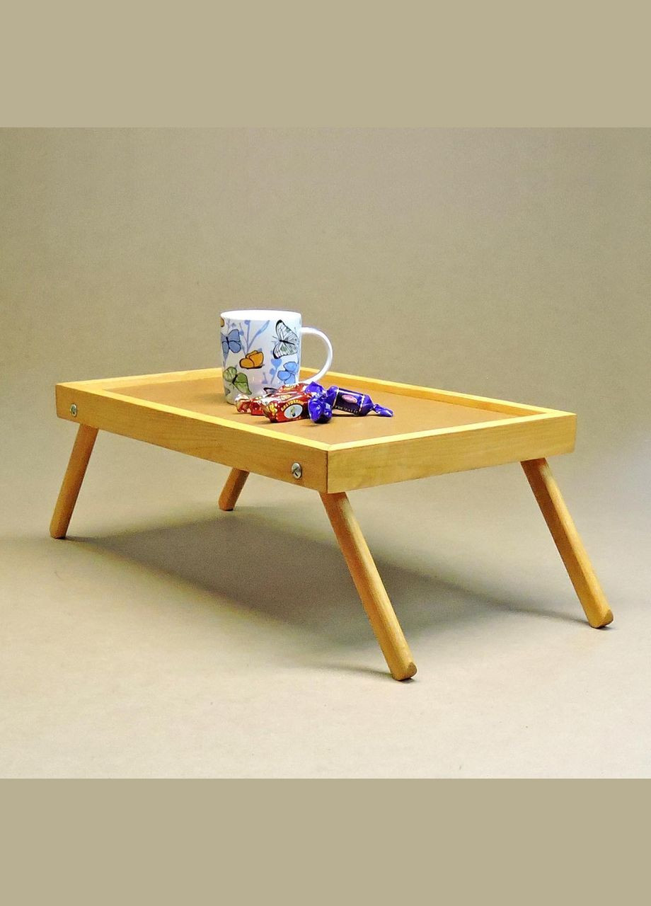 Столик-поднос для завтрака из дерева Орегон карри (СТП-000103) No Brand (327849240)