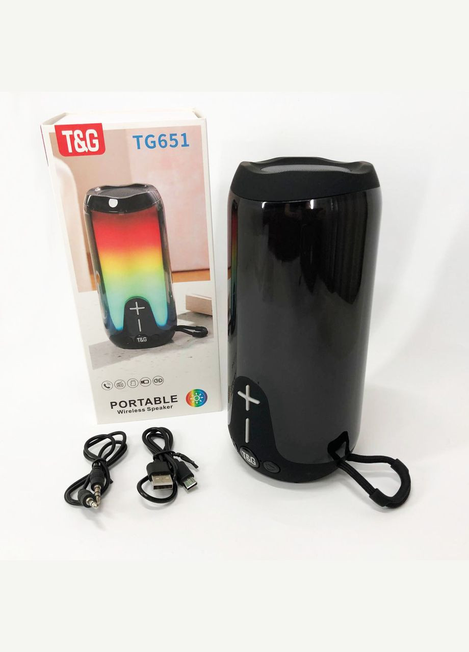 Bluetooth-музыкальная колонка TG651, Bluetooth колонка с USB и AUX входом с освещением RS-68 Portable (367583692)