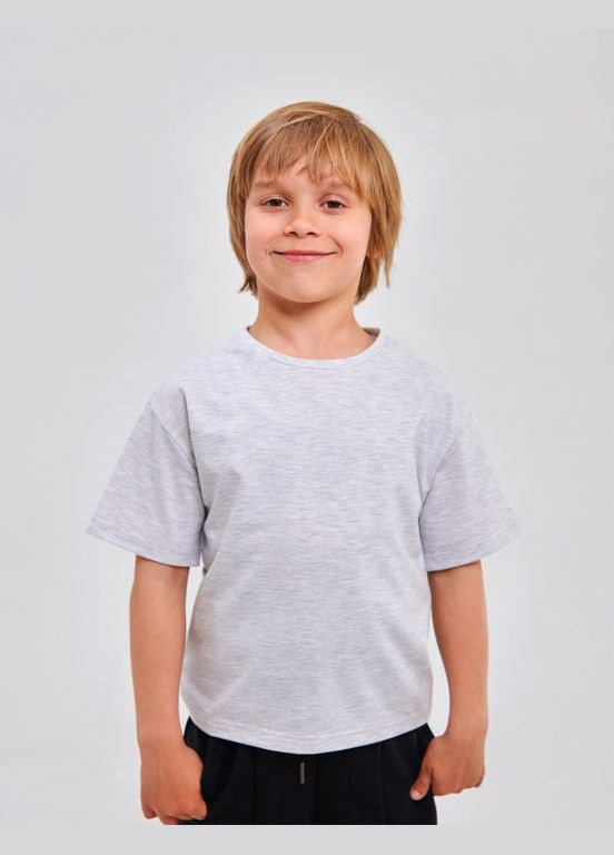 Світло-сіра футболка сірий меланж Smil