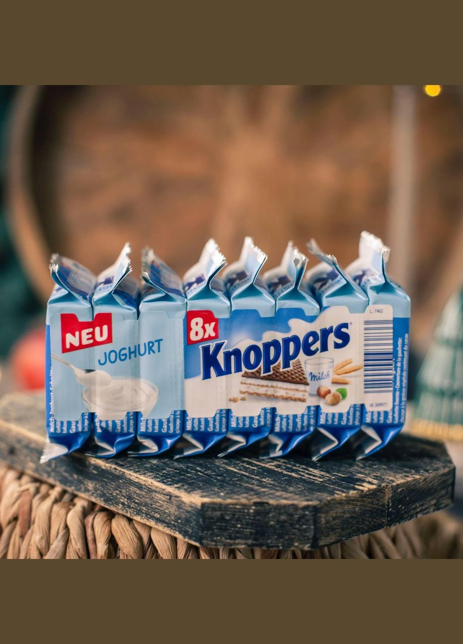 Вафлі 😍 Knoppers Youghurt 8 шт. (200 гр.) Німеччина Storck (346049203)