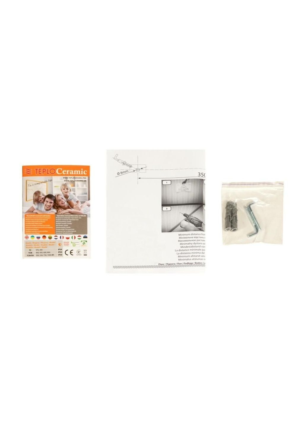 Обігрівач керамічний ТС395 (білий) 603х603х14 Teploceramic (299998930)