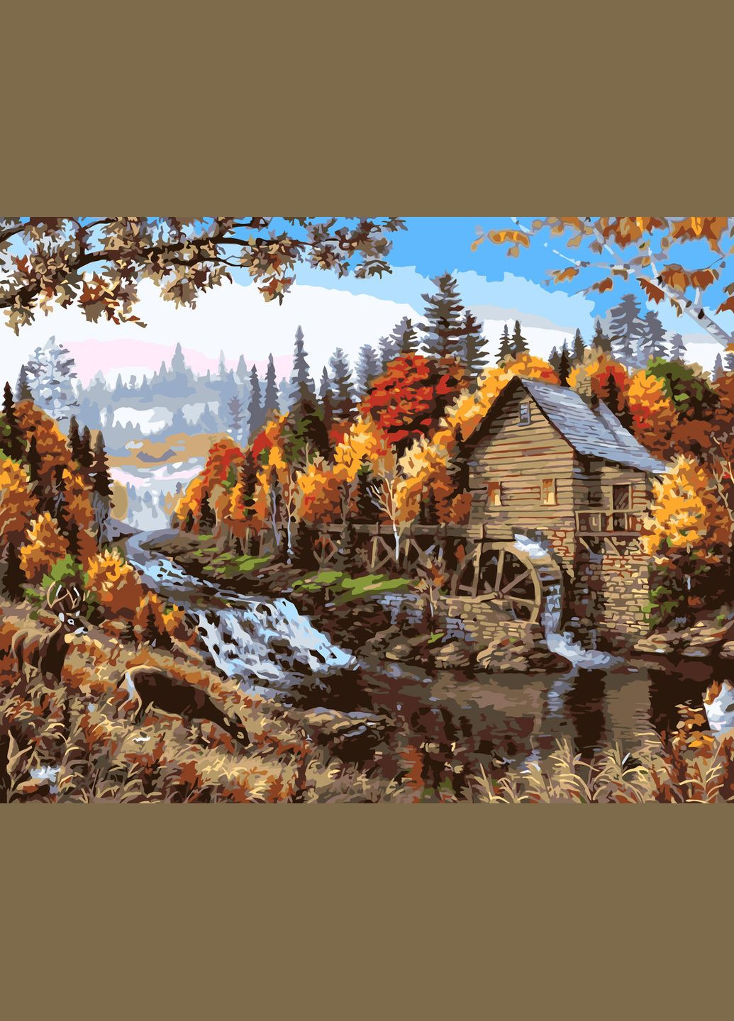 Картина за номерами (супер-складна) Пейзаж: Самотній будинок у лісі LW 3013 40*50 виробництво Україна Origami (322141905)