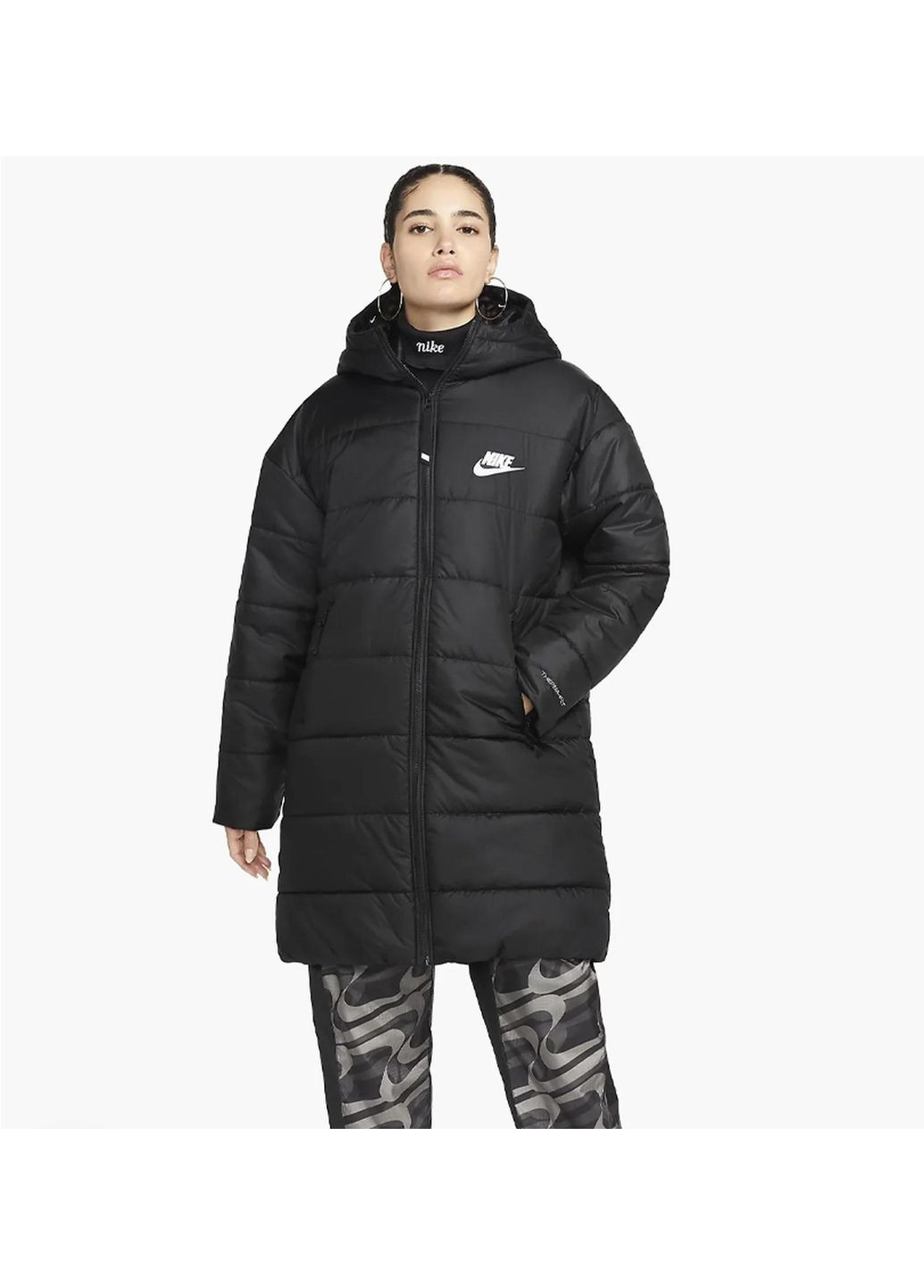 Черная зимняя куртка женская w nsw syn tf rpl hd parka (dx1798-010) Nike