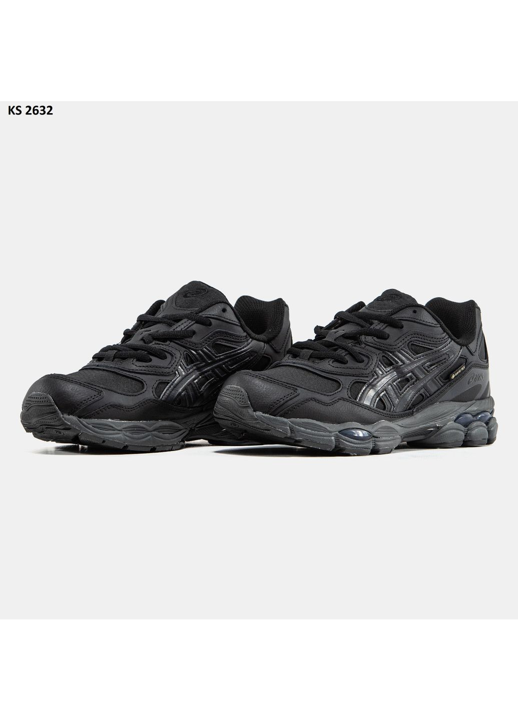 Черные демисезонные кроссовки мужские asics gel-nyc gore-tex black асикс гель нюк No Brand