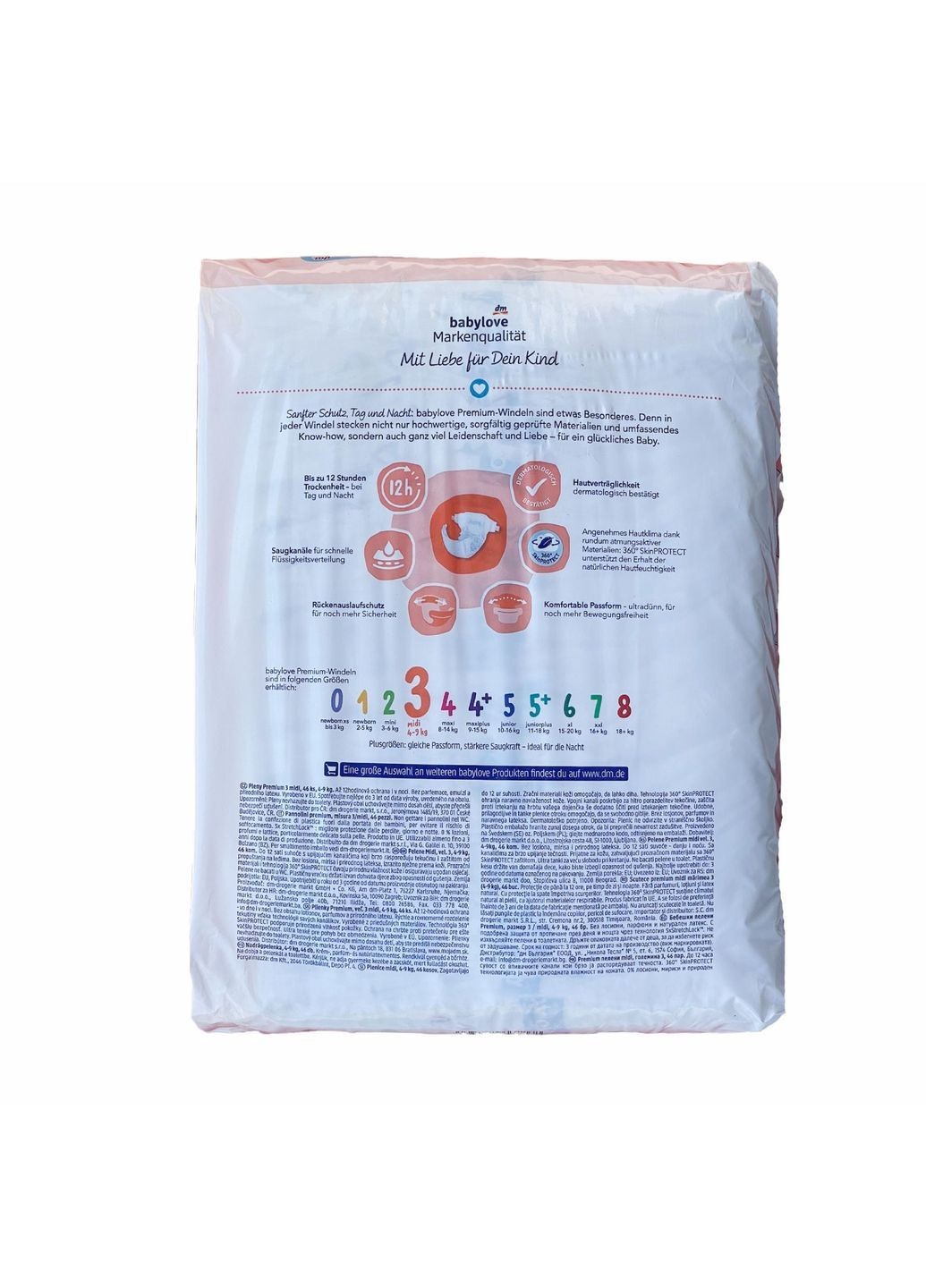 Підгузки Premium 3 Midi (4-9 кг) 92 шт BabyLove (369458299)