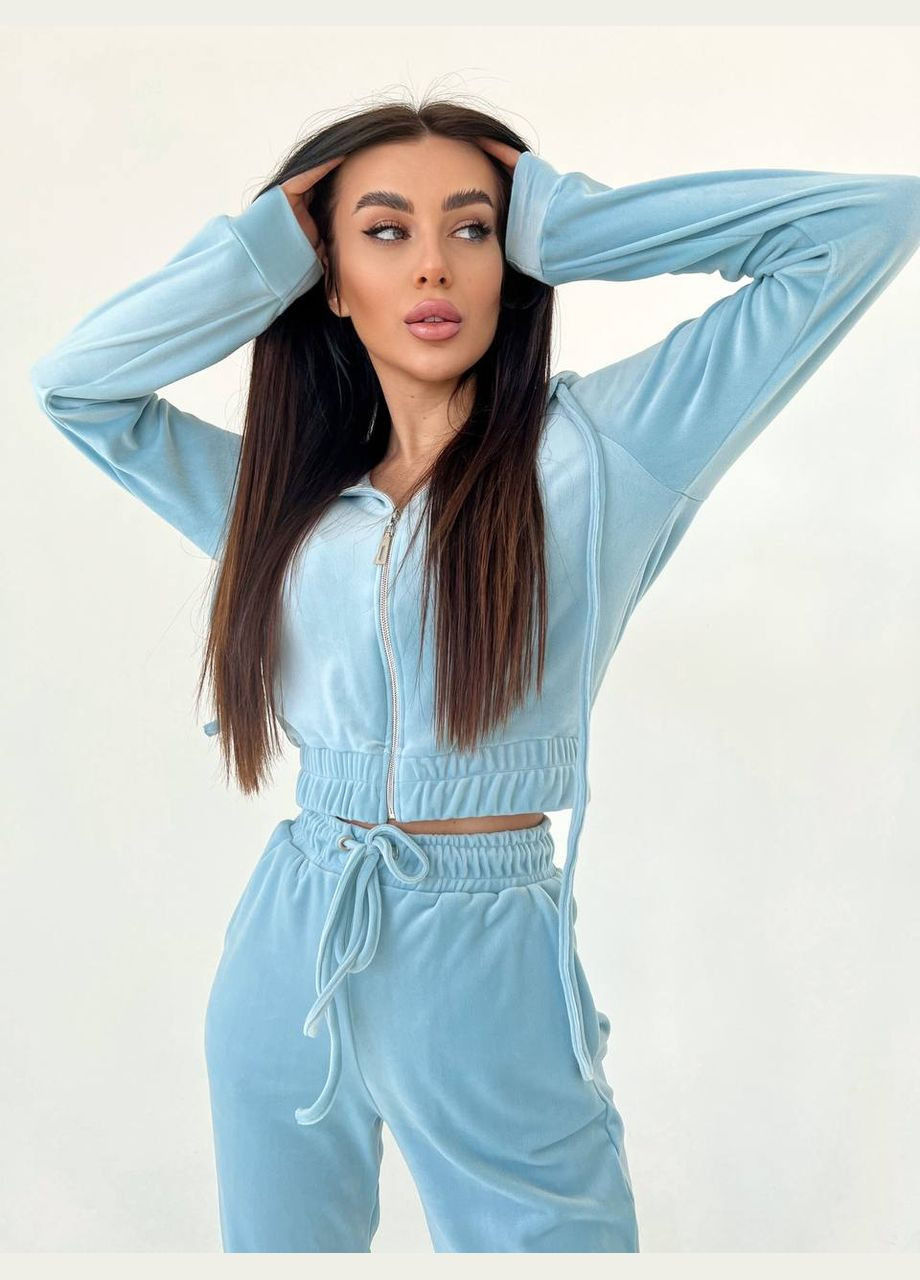 Велюровий жіночий костюм з штанами та кофтою Adelante (316649569)