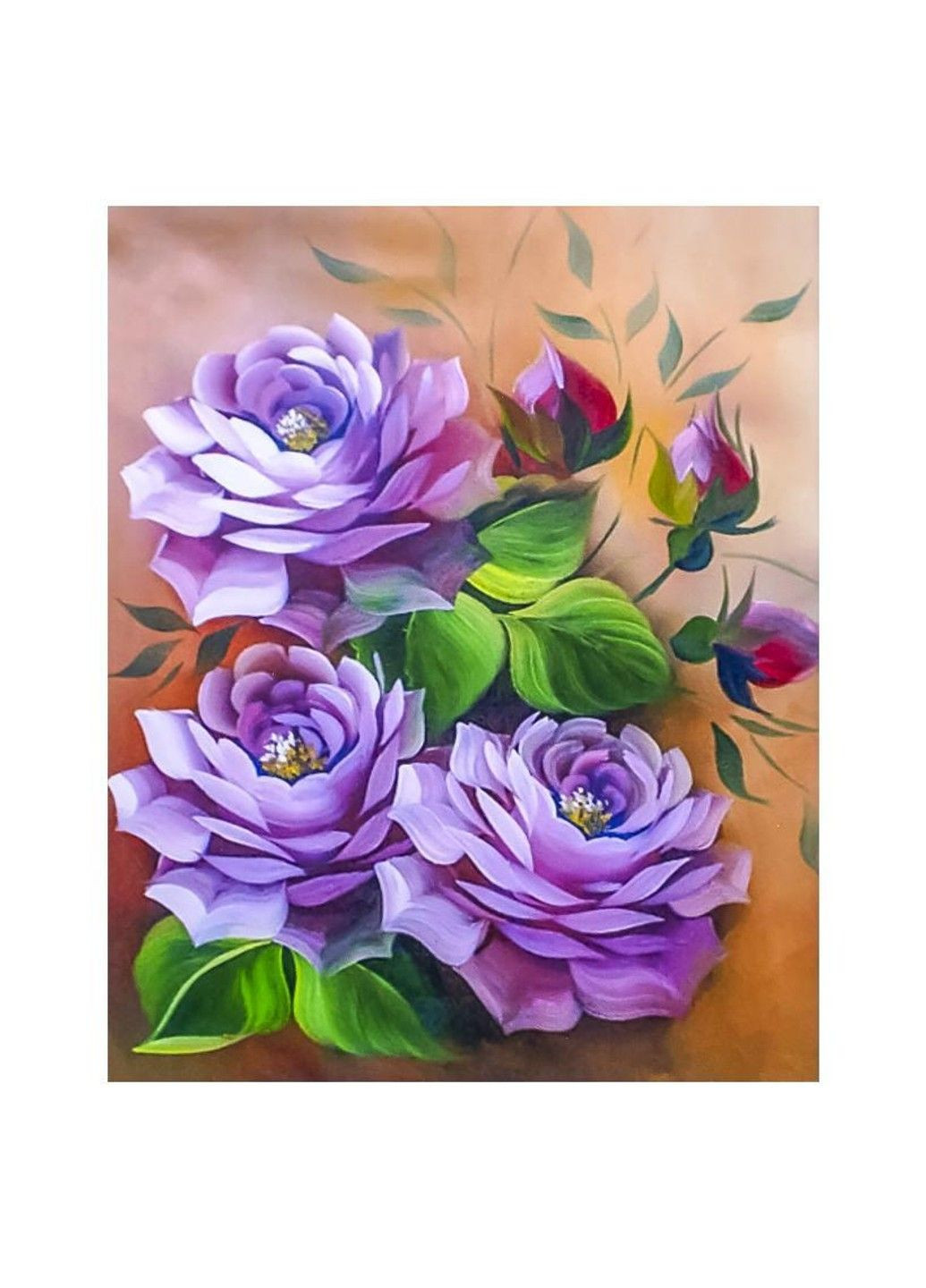 Алмазная мозаика вышивка Розы на подрамнике полная 5d 30х40 см GLD61772 No Brand (332207877)