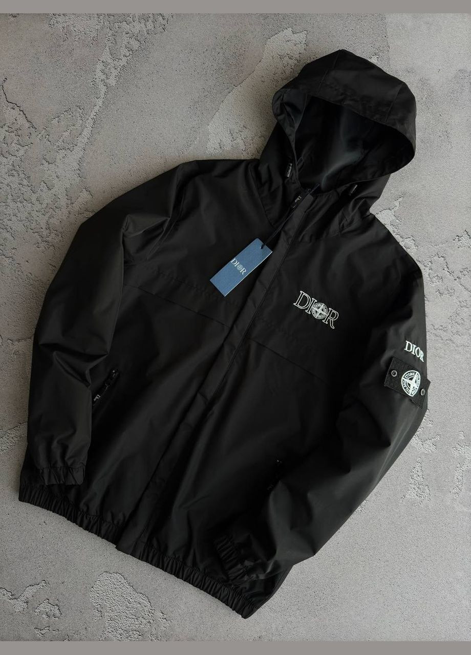 Чорна демісезонна вітровка No Brand