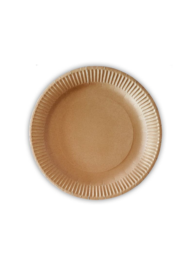 Тарілки картонні крафт 23см 50шт KOZA Style (322167903)
