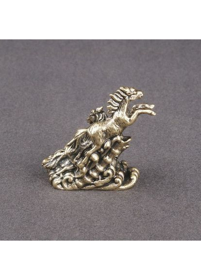 Настольная винтажная латунная медная статуэтка, симейство лошадей. No Brand (331737424)