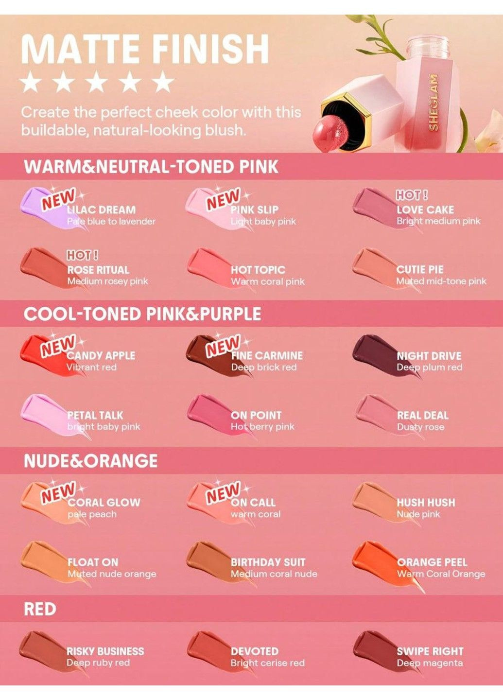 Жидкие румяна Color Bloom Liquid Blush-Pink Slip Sheglam (338782637)