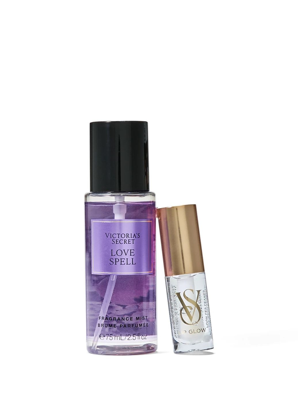 Подарунковий набір — міст та блиск для губ Love Spell Victoria's Secret Mist & Kiss Two-Piece Gift Set (329715711)