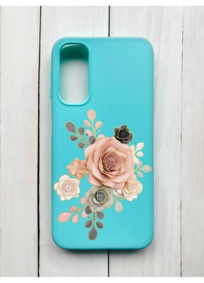 Матовий чохол на Samsung Galaxy A24 Бірюзовий Троянди (принт 275) Creative (360680215)