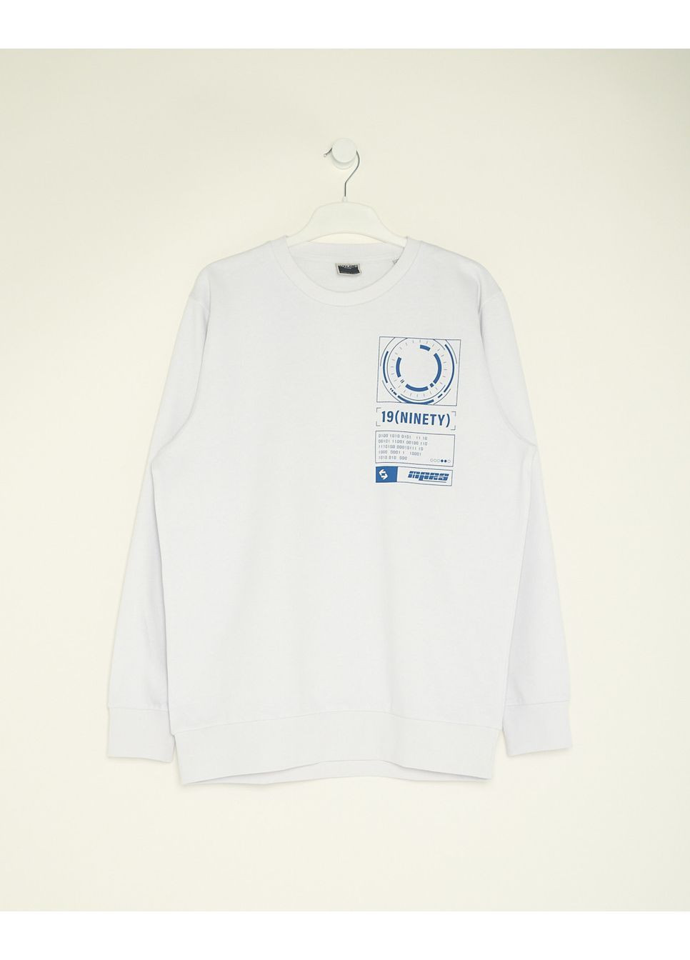 Белый свитшот флис,белый с принтом,jack&jones Jack & Jones (364504430)