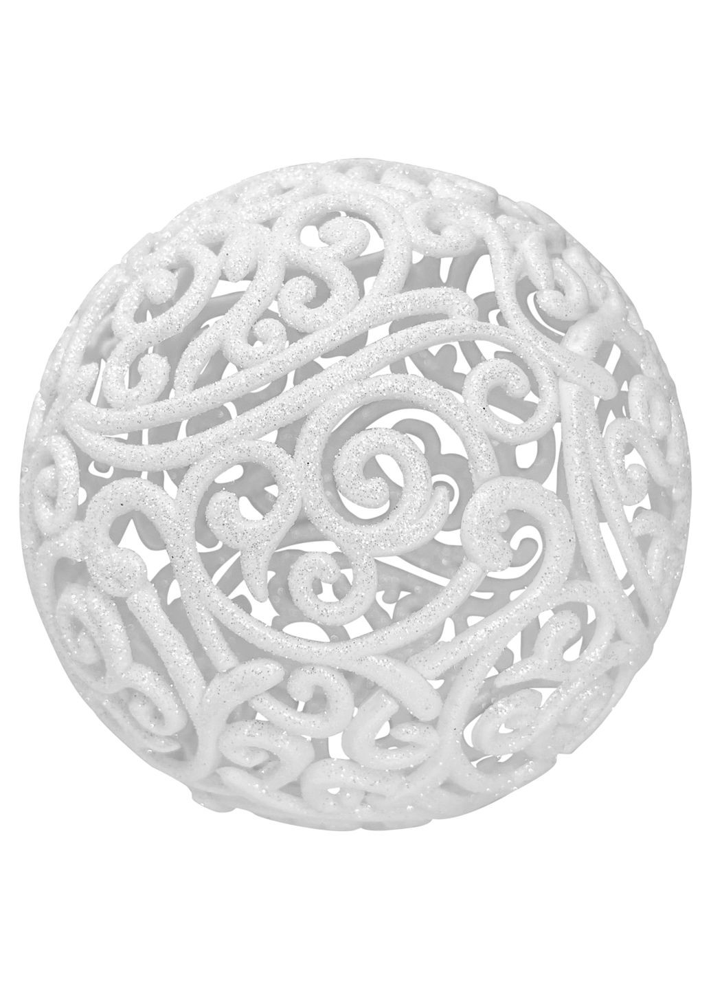 Елочный ажурный шар 6 см белый MIS LT (365628258)