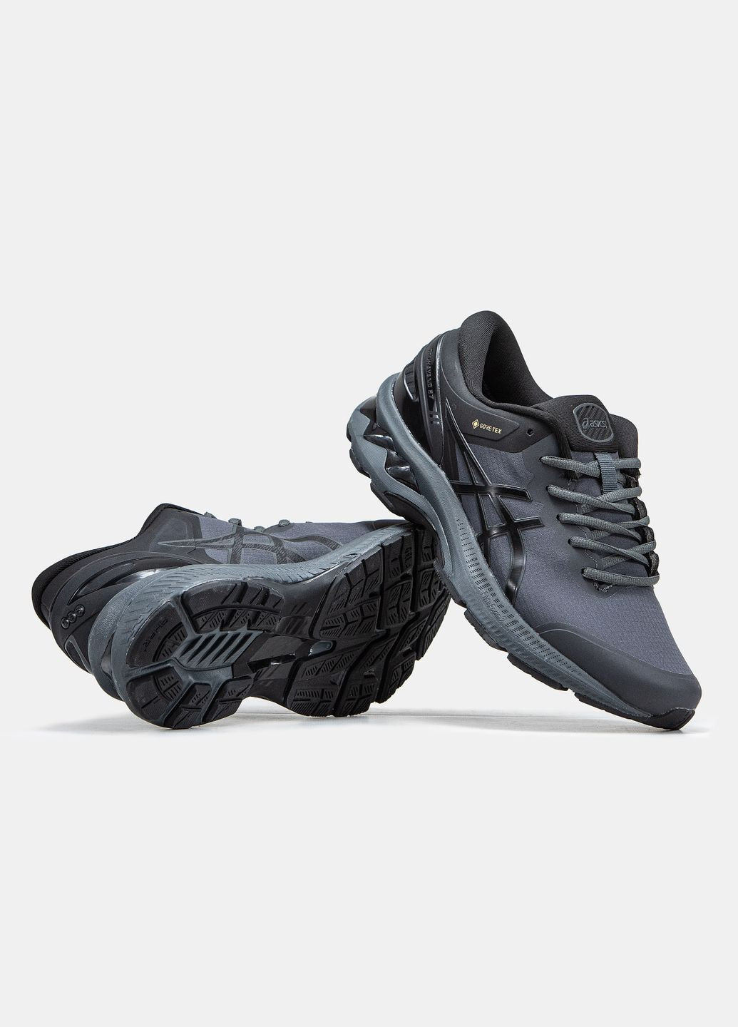 Серые всесезонные кроссовки мужские asics gel-kayano 27 gore-tex grey | асикс гель-каяно 27 серые No Brand