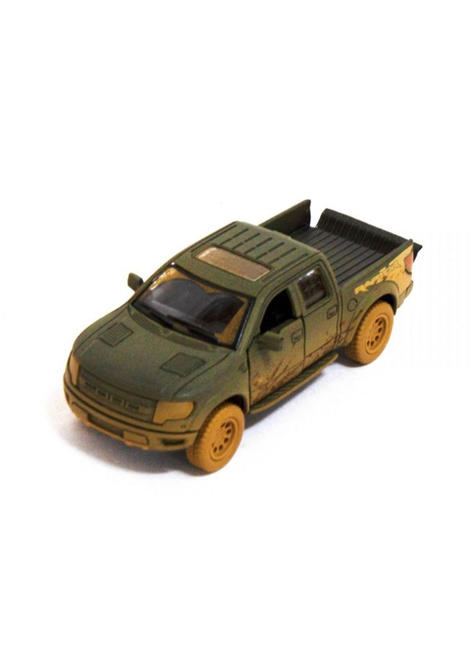 Детская модель машинки пикап Ford F150 SVT Raptor-Supercrew Muddy KT5365WY инерционная, 1:46 Dark-Green Kinsmart (315788103)