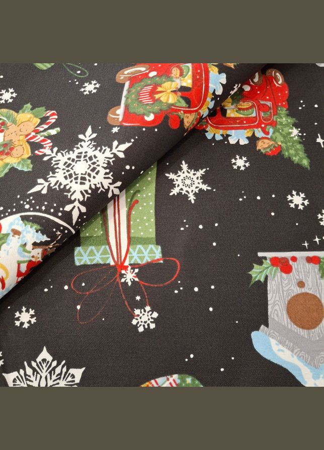 Ранер Charms новорічний водостійкий 35х100 см чорний (2800004658560) SoundSleep (316633189)