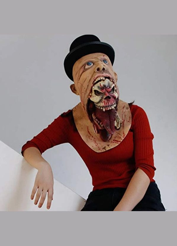 Реалістична карнавальна латексна маска Зомбі (M10312) MOLEZU One Size No Brand (307837737)