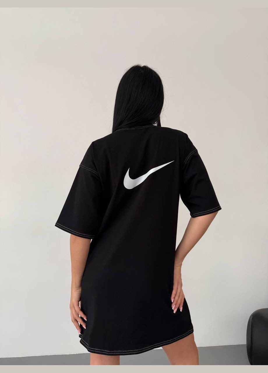 Черное повседневный платье DK/DL Мода без кордонів однотонное