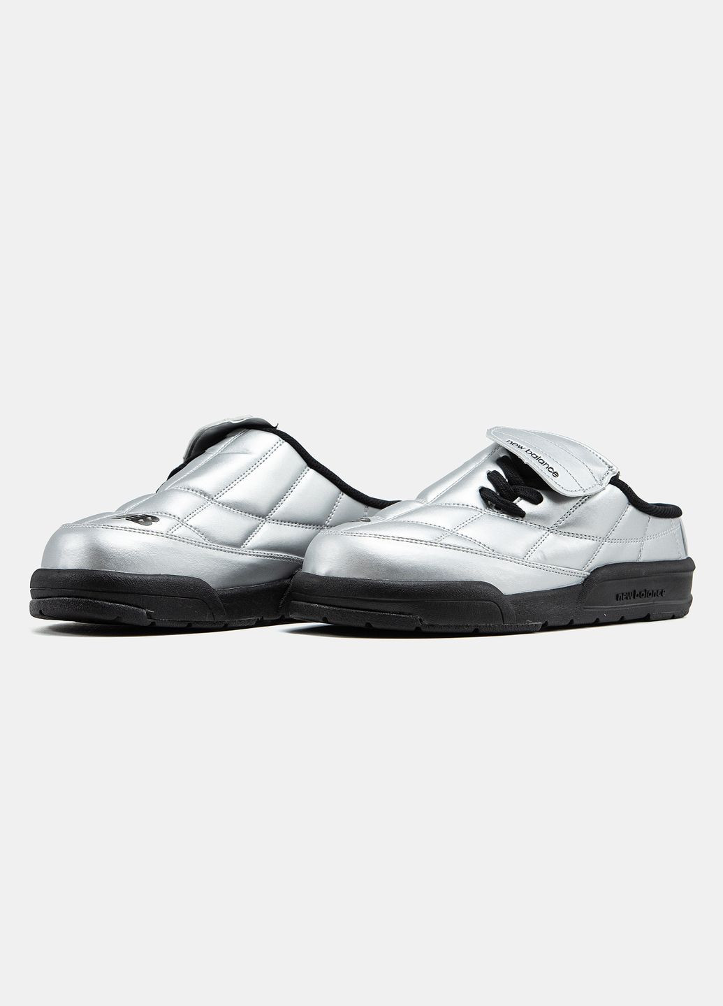 Кроссовки женские New Balance Terrace Mule Silver Black | Нью Баланс Терраса Мюлы серебряные No Brand серебряные демисезоны (334258929)