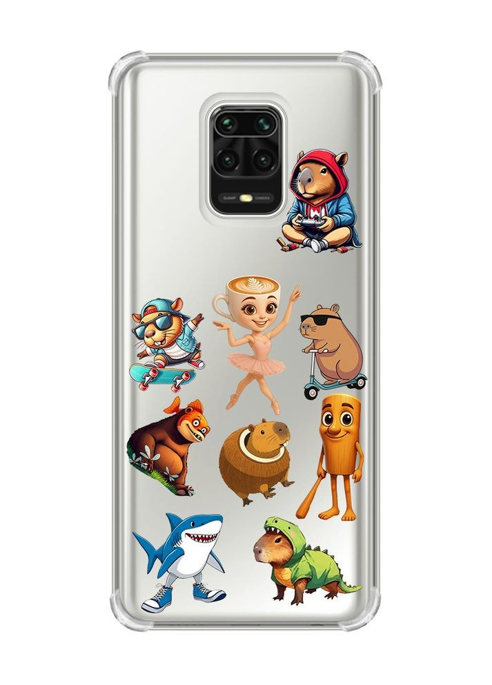 Чехол с утолщёнными углами на Xiaomi Redmi Note 9 Pro/ 9S/ 9 Pro Max Мемы (принт 415) Creative (356129037)