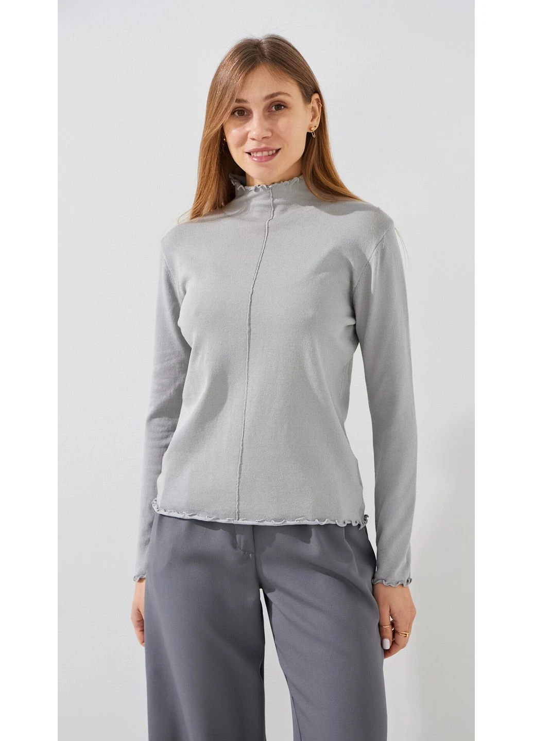 Гольф однотонный женский G01105-0002 Серый shop (2000999386749) Genua (382867043)