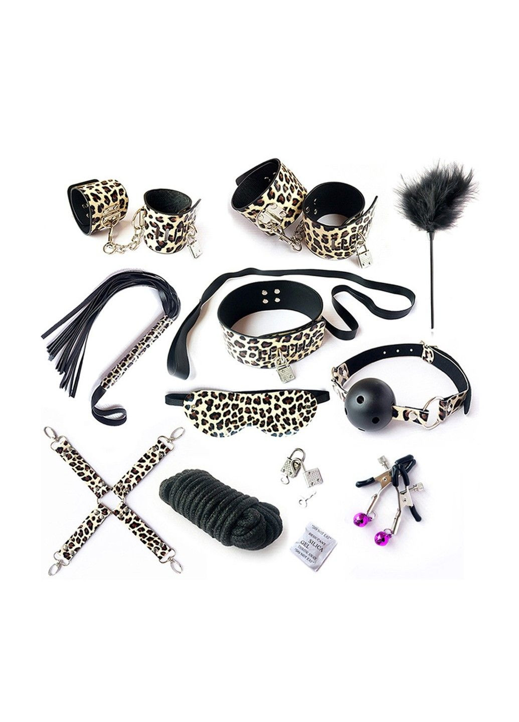 BDSM – набор с леопардовым принтом 10 предметов We Love (284279306)