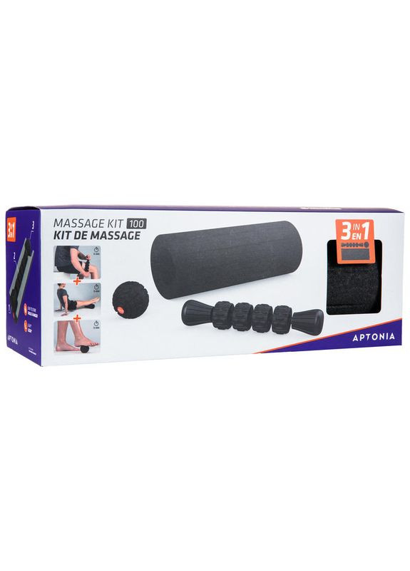 Масажний Набір 3в1 Ролик М'ячик Палка для Самомасажу APTONIA (336550224)