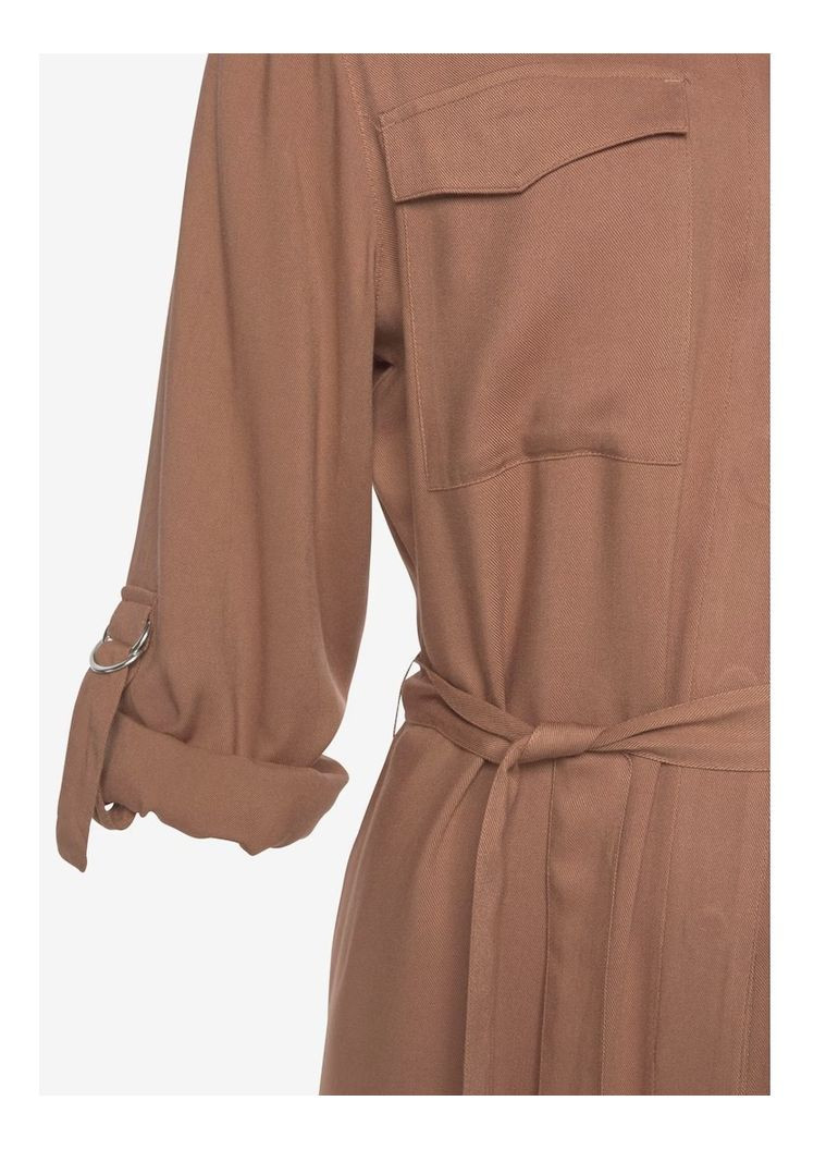 Терракотовое кэжуал платье Lascana однотонное