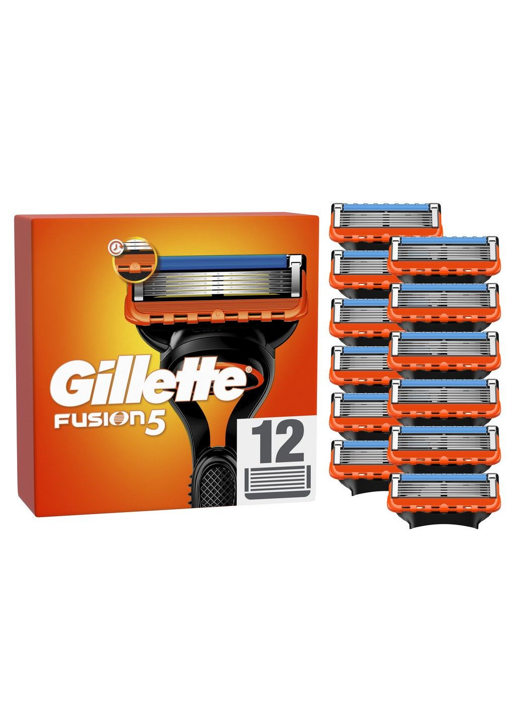 Змінні картриджі для гоління (леза) чоловічі Fusion5, 12 шт Gillette (304575345)