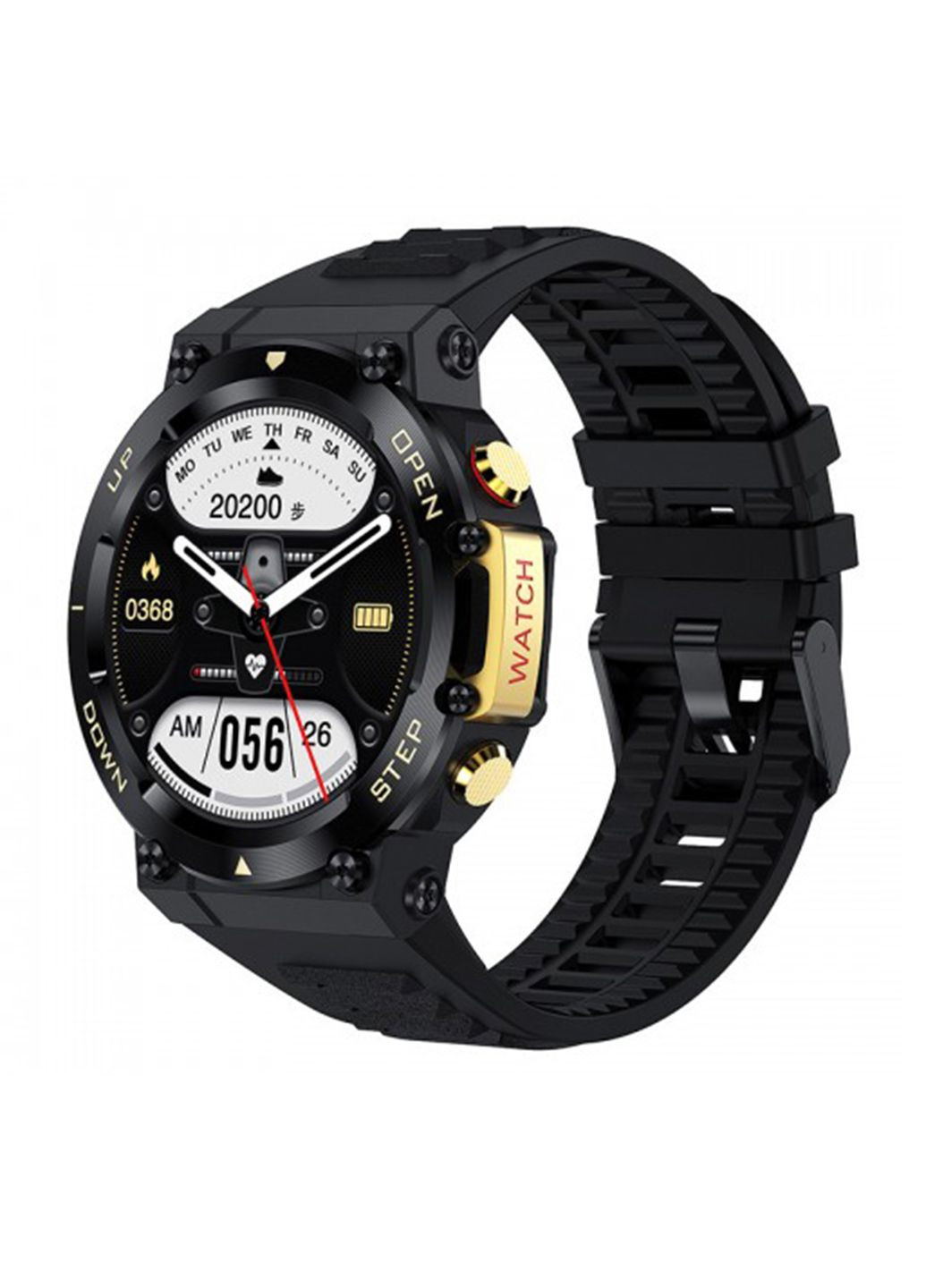 Мужские умные часы Black-Gold чёрные с золотистым Modfit Titan (348359914)