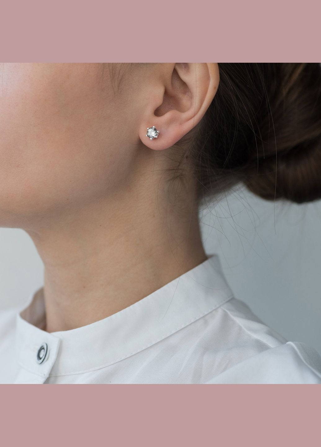 Серебряные серьги-пусеты с синтетическим топазом 122078 Oniks (264025466)