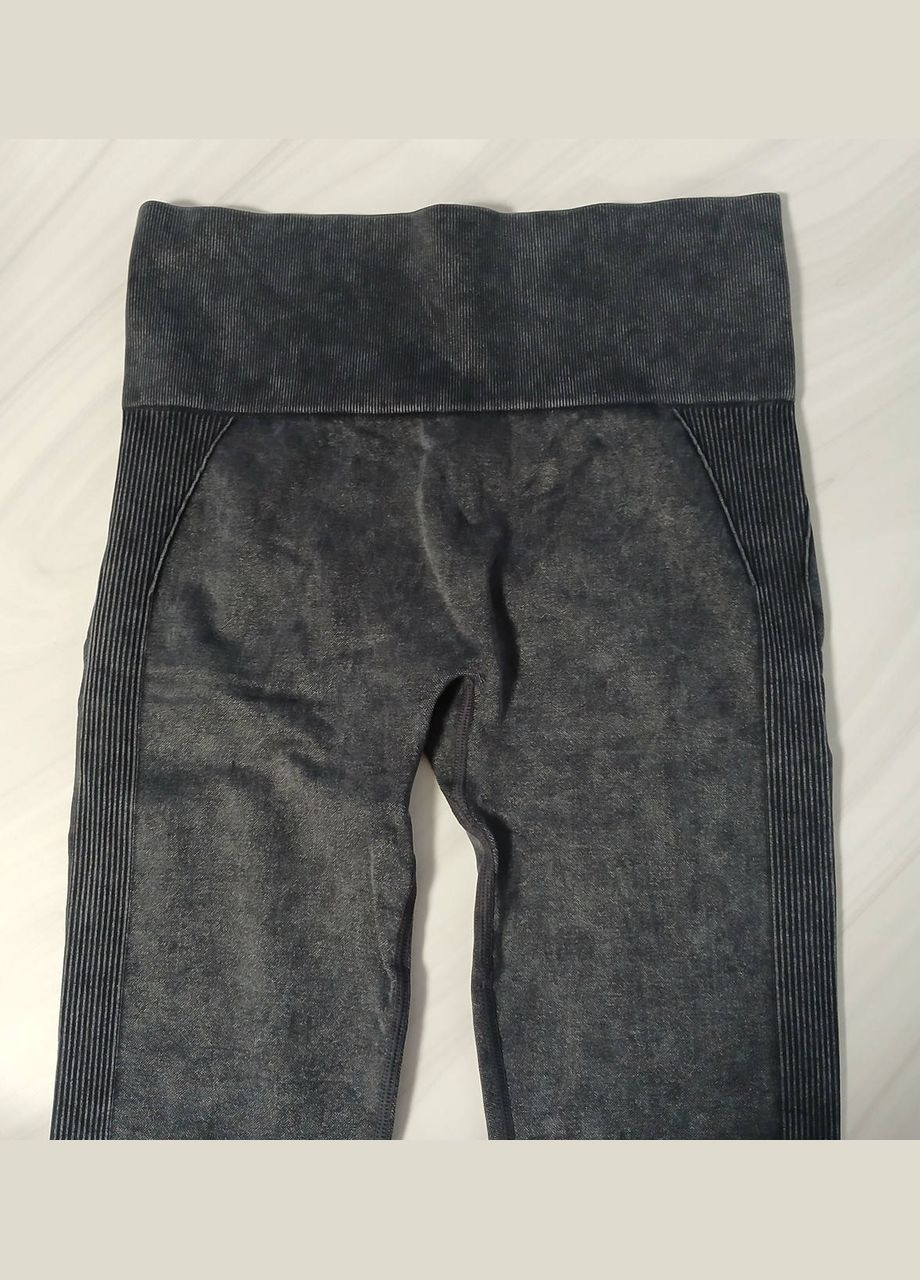 Черные эгинсы для фитнеса, зала с эффектом пуш-ап – имитация джинса No Brand