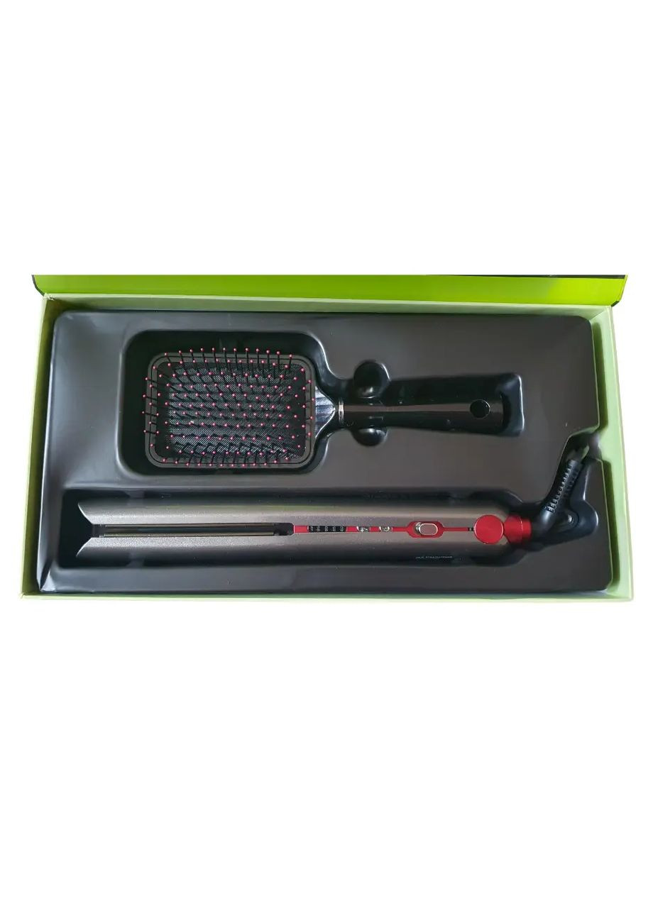 Комплект для стайлинга волос 10264 утюжок и массажная щетка Серебристый DSP (362215593)