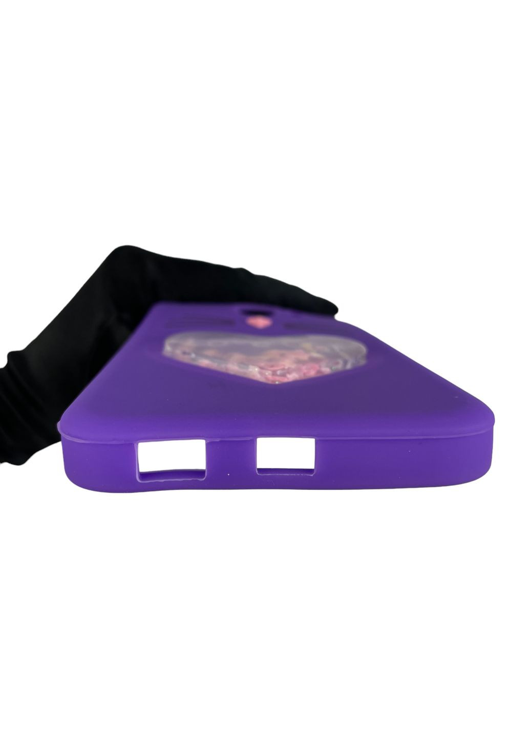 Чохол для Galaxy J4 2018 SM-J400 дитячий 3д у формі котика переливашка серце на самсунг г4 фіолетовий Samsung (366020886)