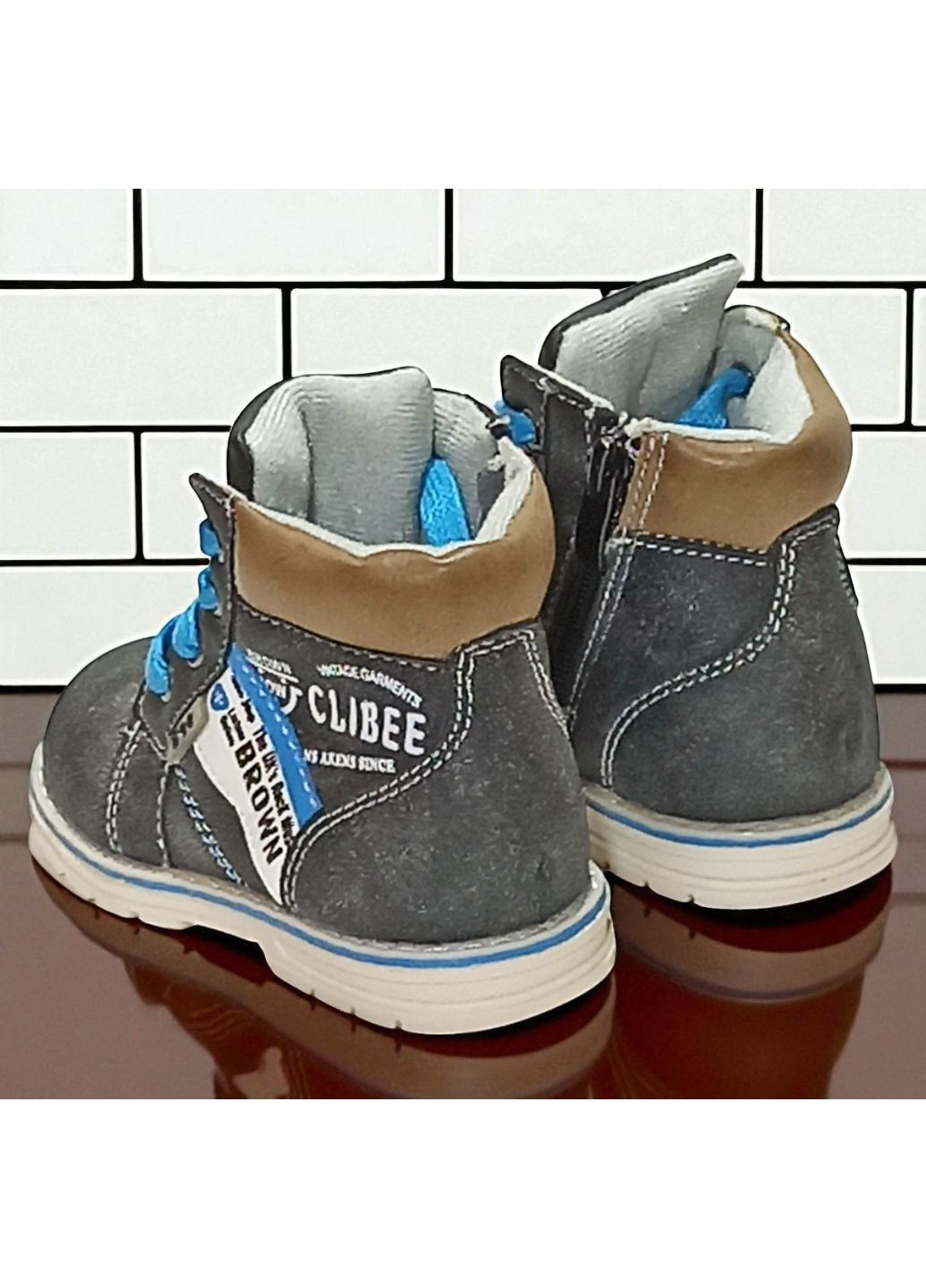 Утеплені демісезонні черевики осінні ортопедичні хайтопи для малюка на флісі Клібі Clibee (362378418)