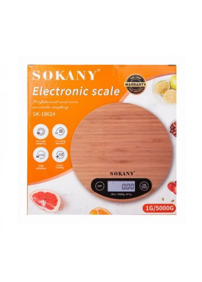 Весы кухонные SK-19024 электронные до 5 Sokany (326796151)