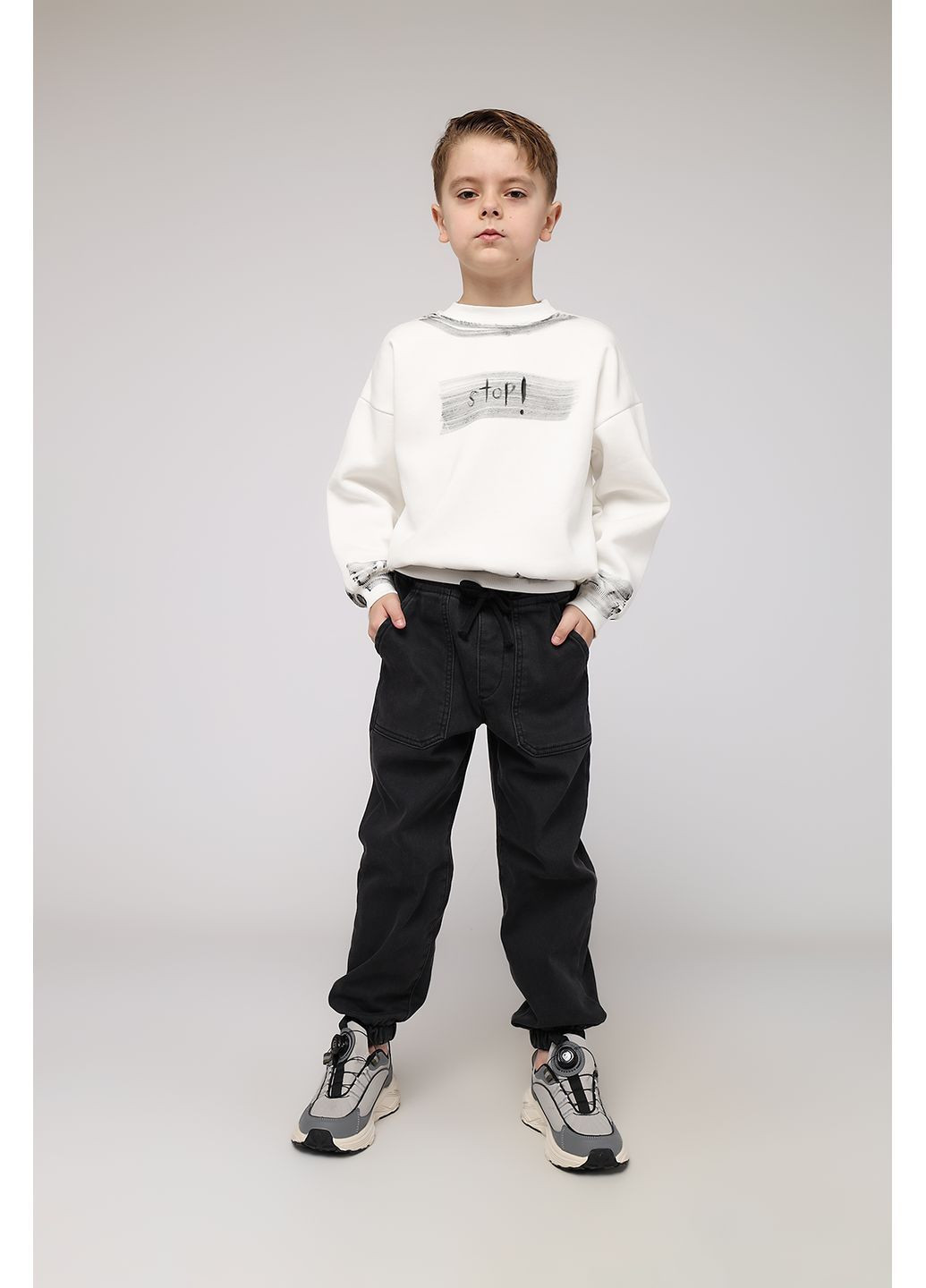 Yuki свитшот для мальчика цвет белый цб-00284524 белый футер