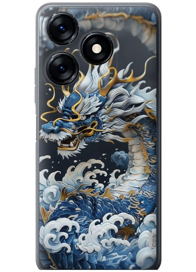 Силиконовый чехол 'Водяной дракон' для Endorphone Tecno Spark 10 (291420453)