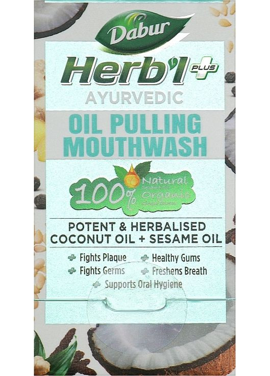 Масло-ополаскиватель для полости рта Herb'l Plus Ayurvedic Oil Pulling Mouthwash 50ml (1201166-34922335) Dabur (368612009)