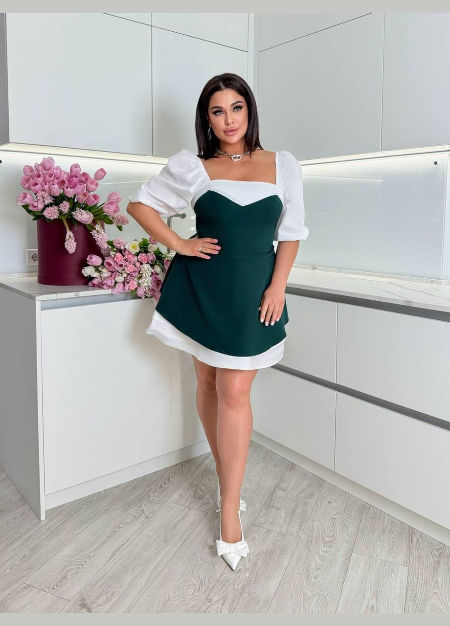 Изумрудное праздничный женское платье с комбинацией корсета платье-комбинация Avanti однотонное