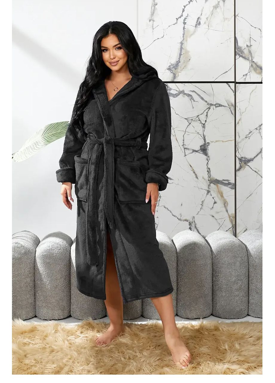 Халат махровый женский длинный, теплый, батал. No Brand халат (306455763)