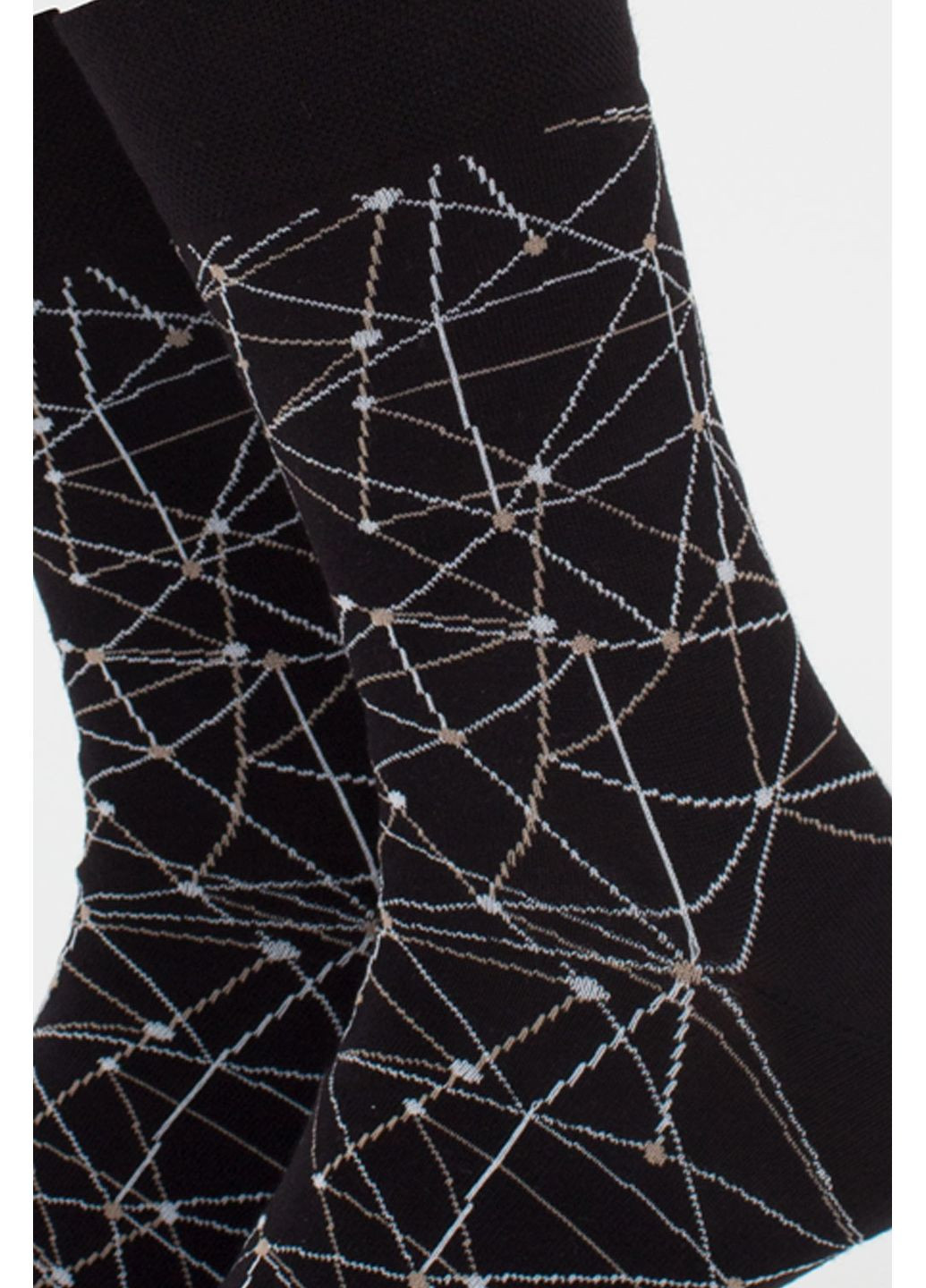 Чорні шкарпетки чоловічі Giulia геометричні (351854350)