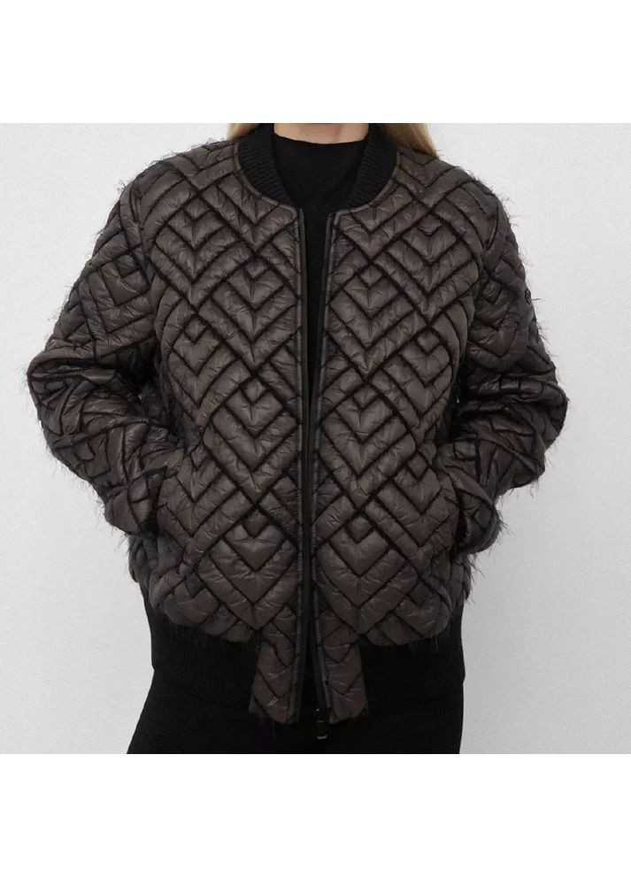 Коричнева жіноча куртка-бомбер з верблюжої вовни mkmwmo228 Marshal Wolf