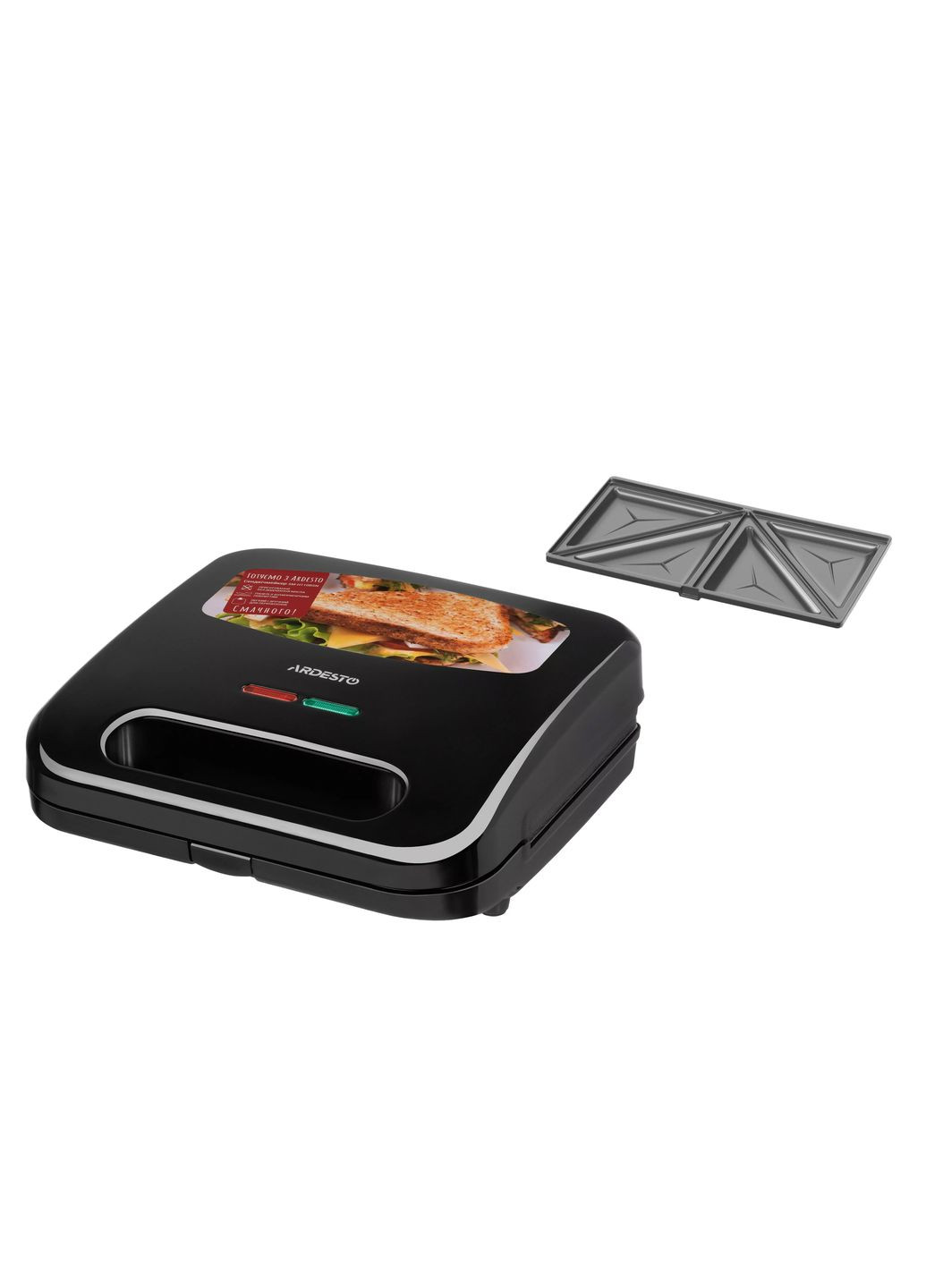 Сендвічмейкер 700Вт, 1 пластина-сендвіч,корпус-пластик, Ardesto (361965383)