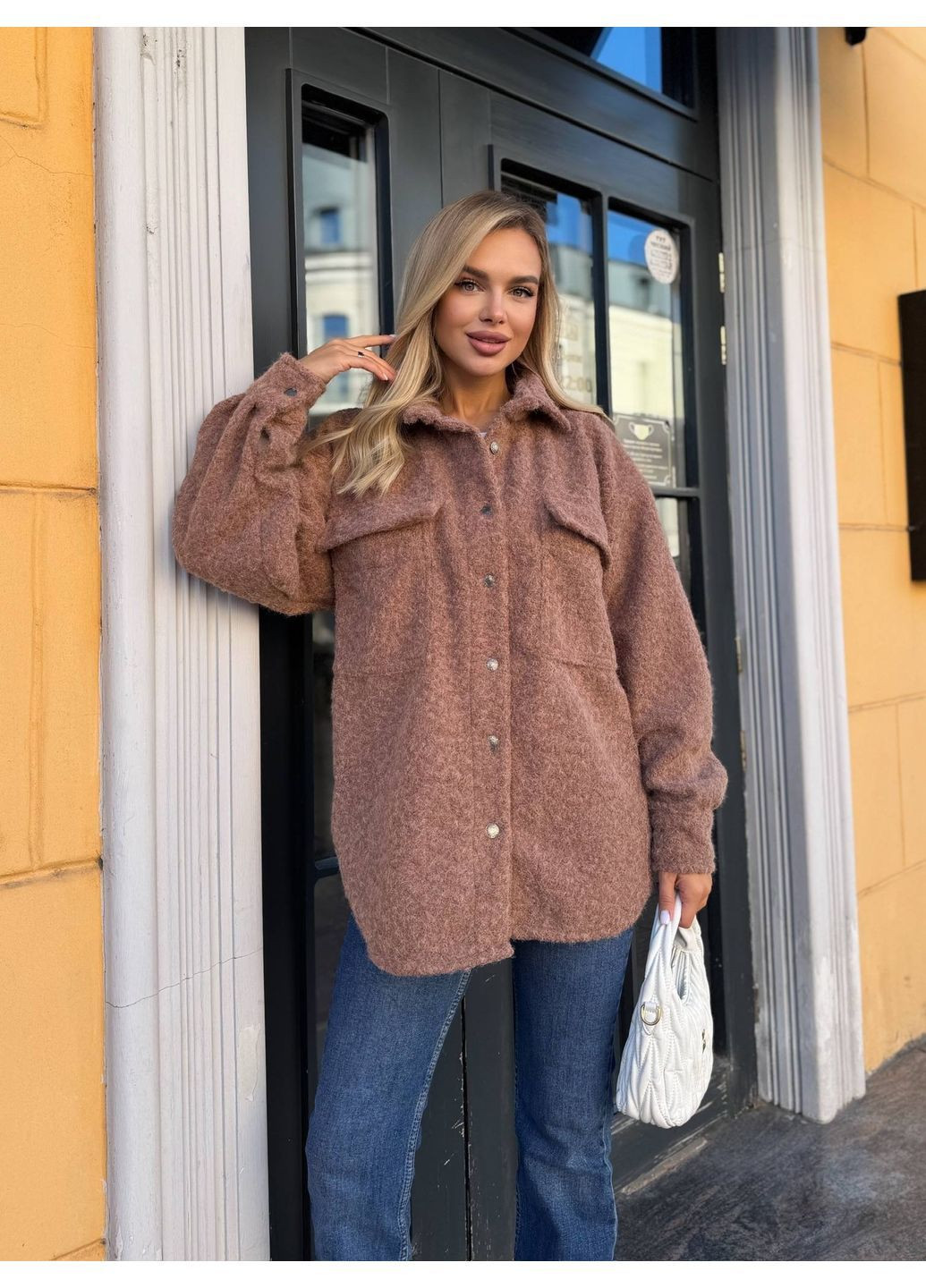 Жіноча тепла сорочка осінь-зима, оверсайз (42–48) Nositi 42-48 (362463724)